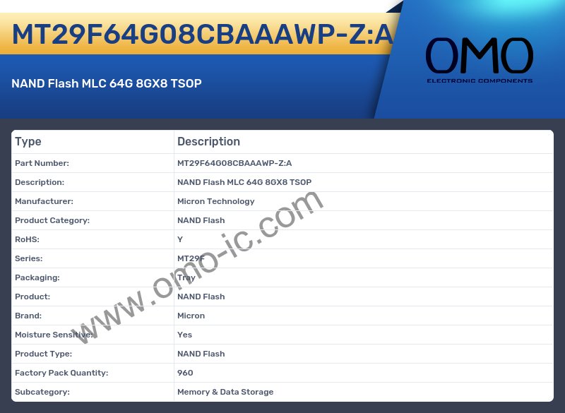 MT29F64G08CBAAAWP-Z:A