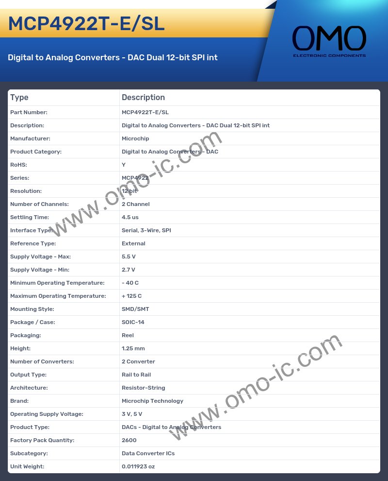 MCP4922T-E/SL