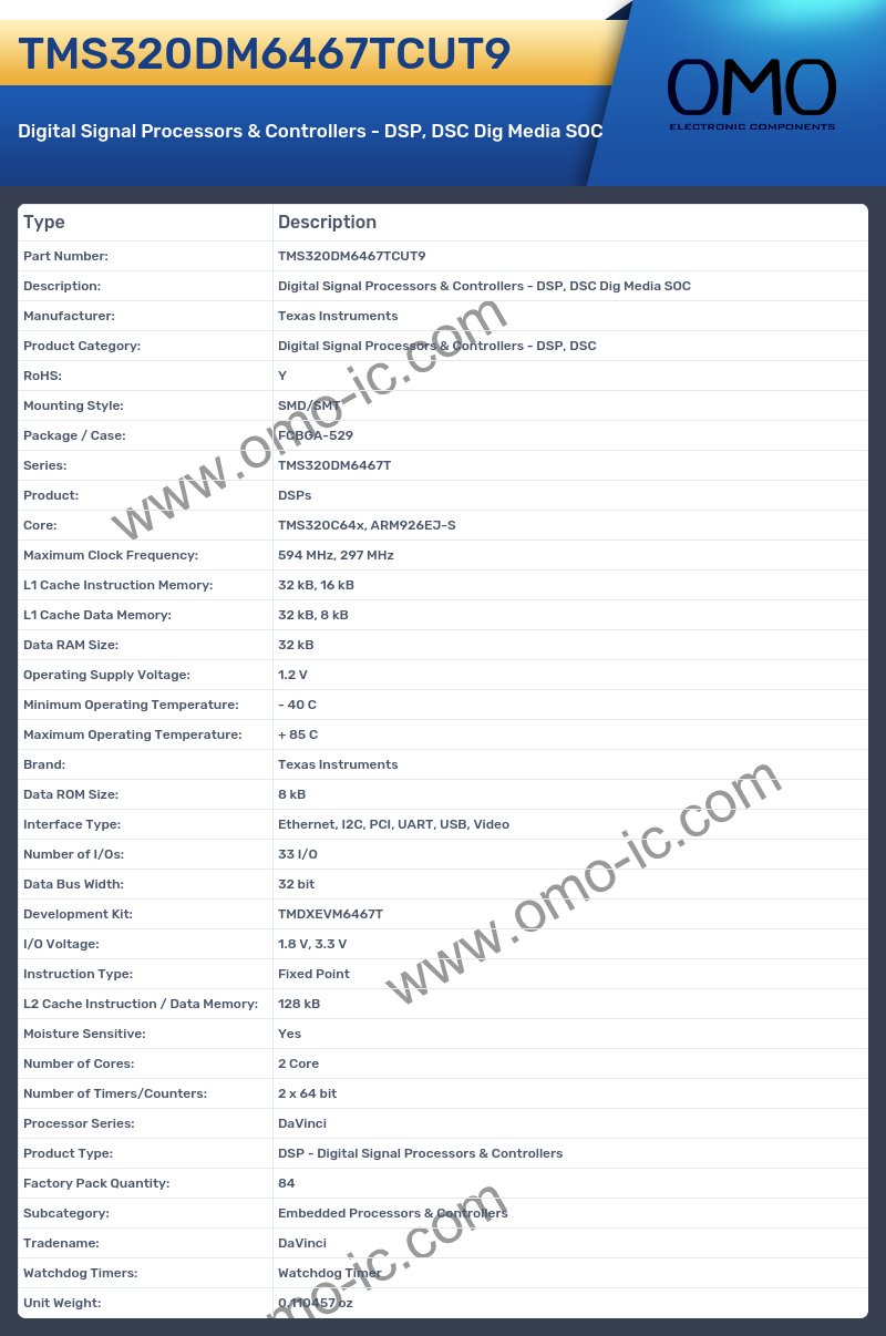TMS320DM6467TCUT9