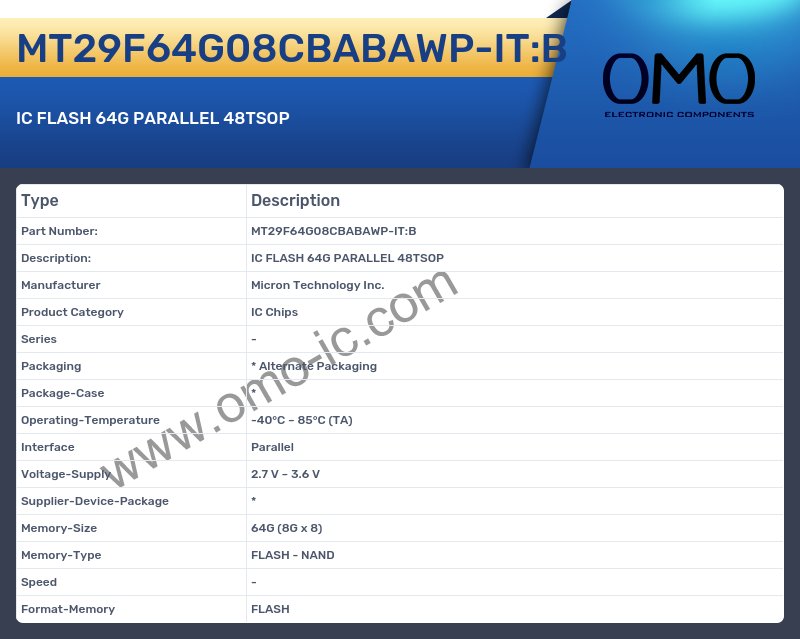 MT29F64G08CBABAWP-IT:B