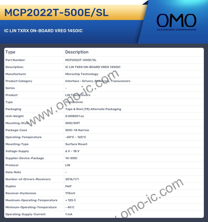 MCP2022T-500E/SL