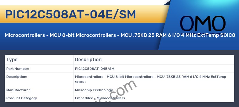 PIC12C508AT-04E/SM