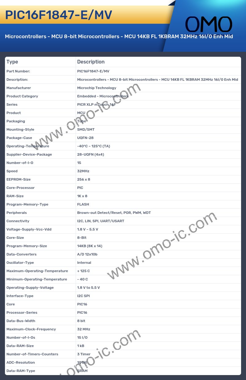 PIC16F1847-E/MV