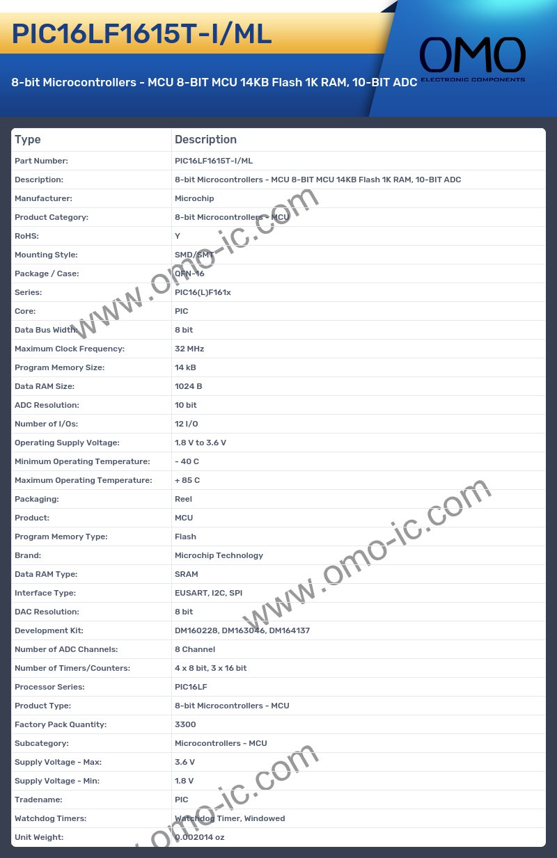 PIC16LF1615T-I/ML