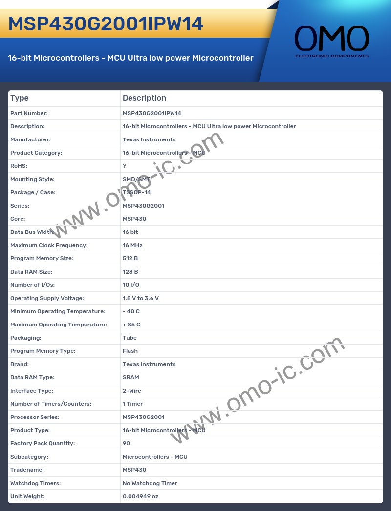 MSP430G2001IPW14