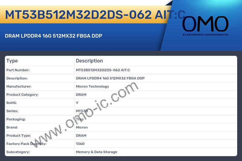 MT53B512M32D2DS-062 AIT:C