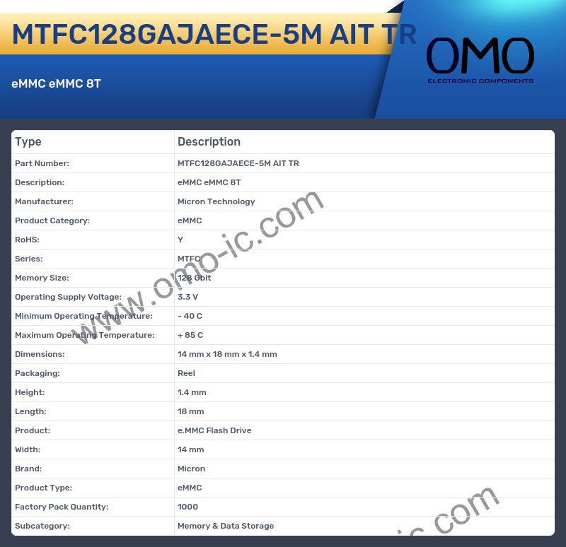 MTFC128GAJAECE-5M AIT TR