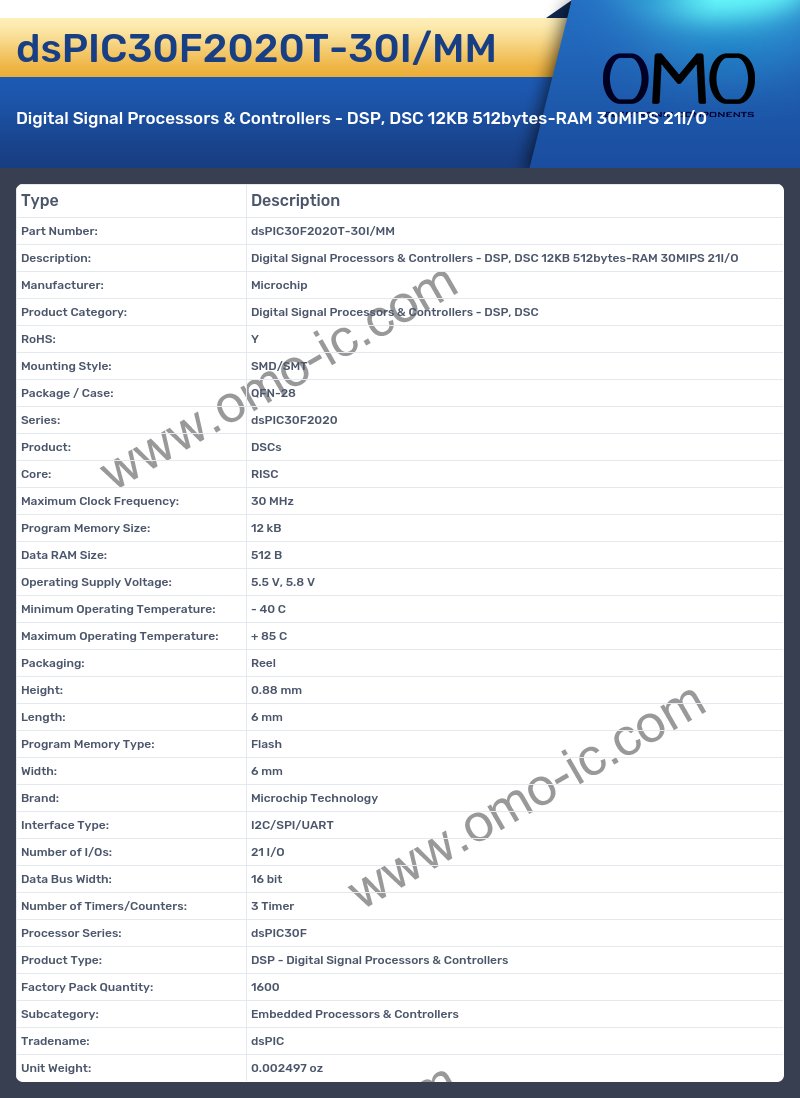 dsPIC30F2020T-30I/MM