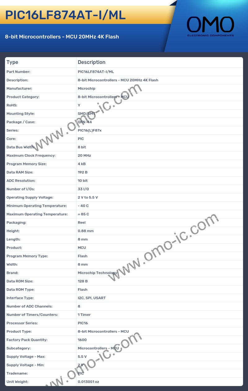 PIC16LF874AT-I/ML