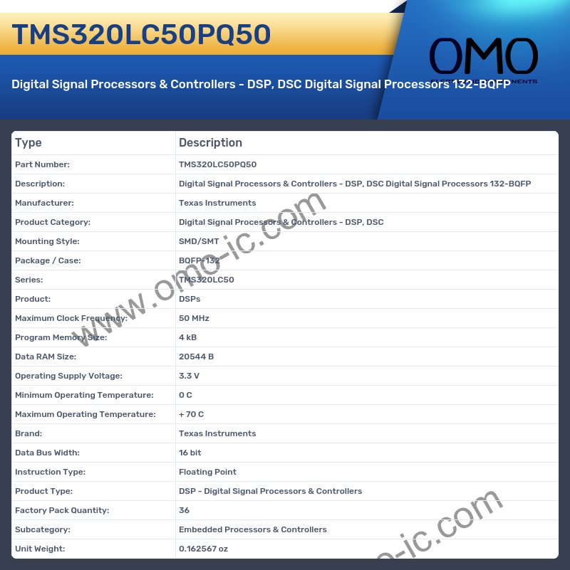TMS320LC50PQ50