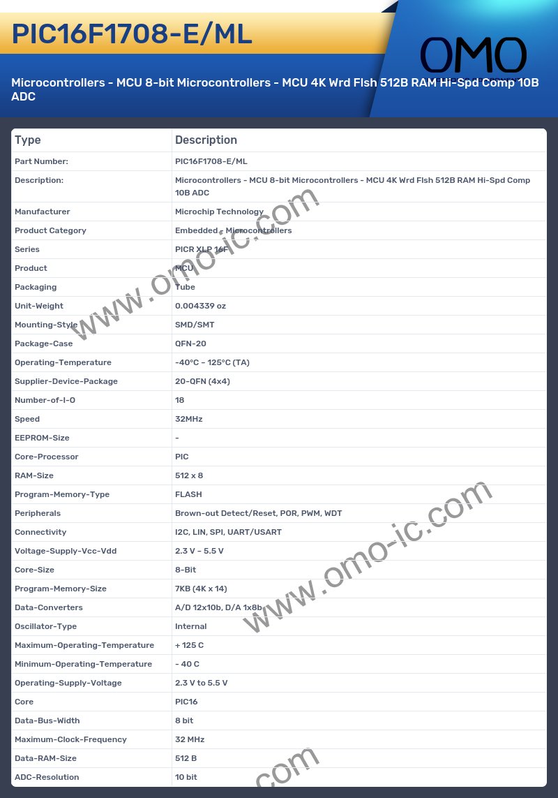 PIC16F1708-E/ML