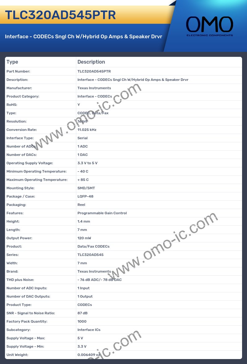 TLC320AD545PTR