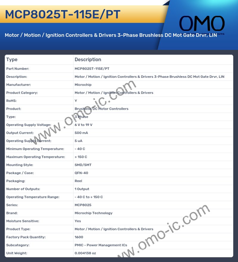MCP8025T-115E/PT