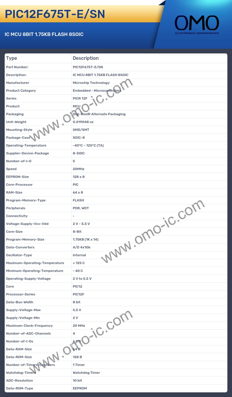 PIC12F675T-E/SN