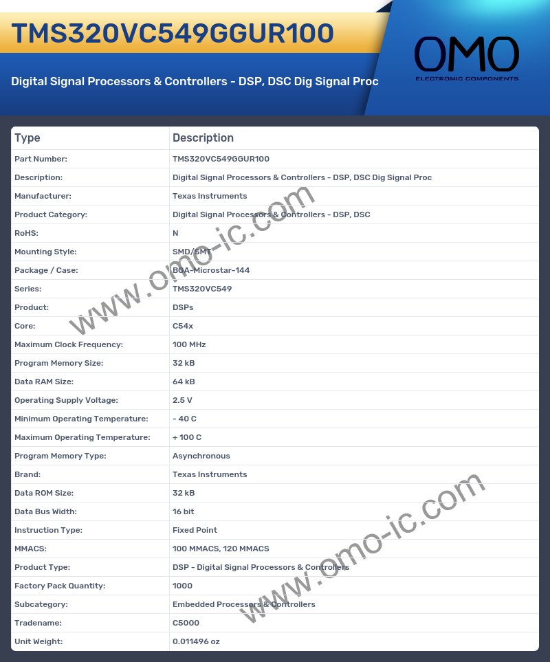 TMS320VC549GGUR100