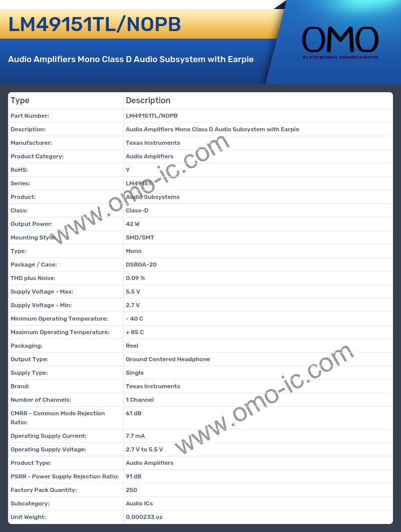 LM49151TL/NOPB