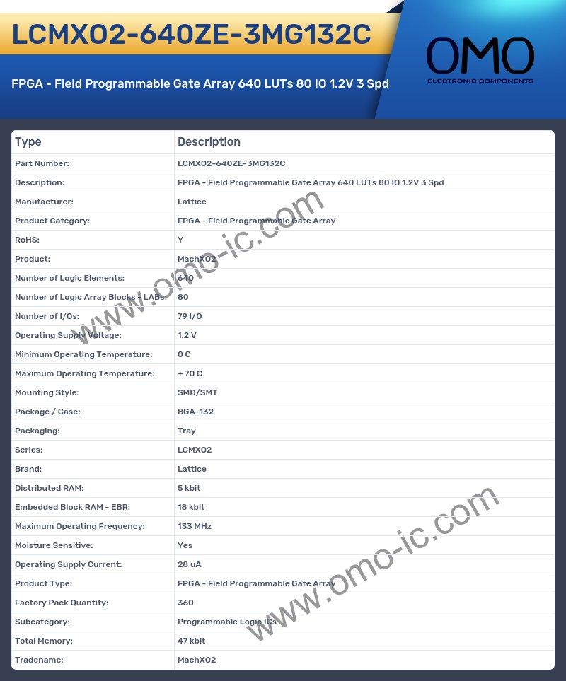 LCMXO2-640ZE-3MG132C