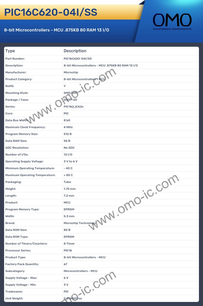 PIC16C620-04I/SS