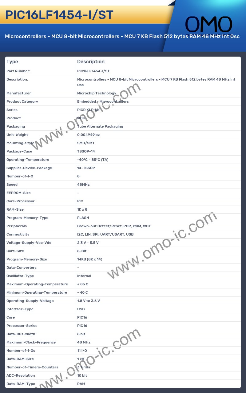PIC16LF1454-I/ST