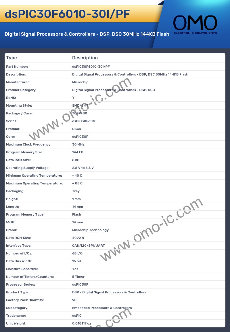 dsPIC30F6010-30I/PF