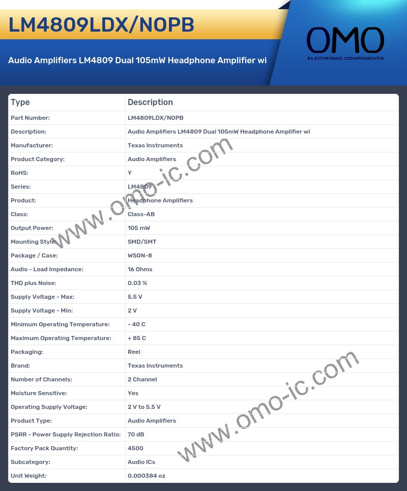 LM4809LDX/NOPB