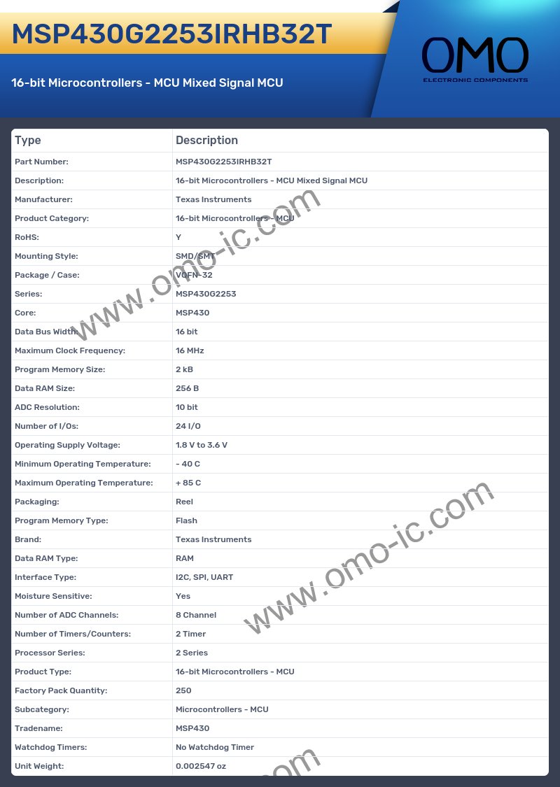 MSP430G2253IRHB32T