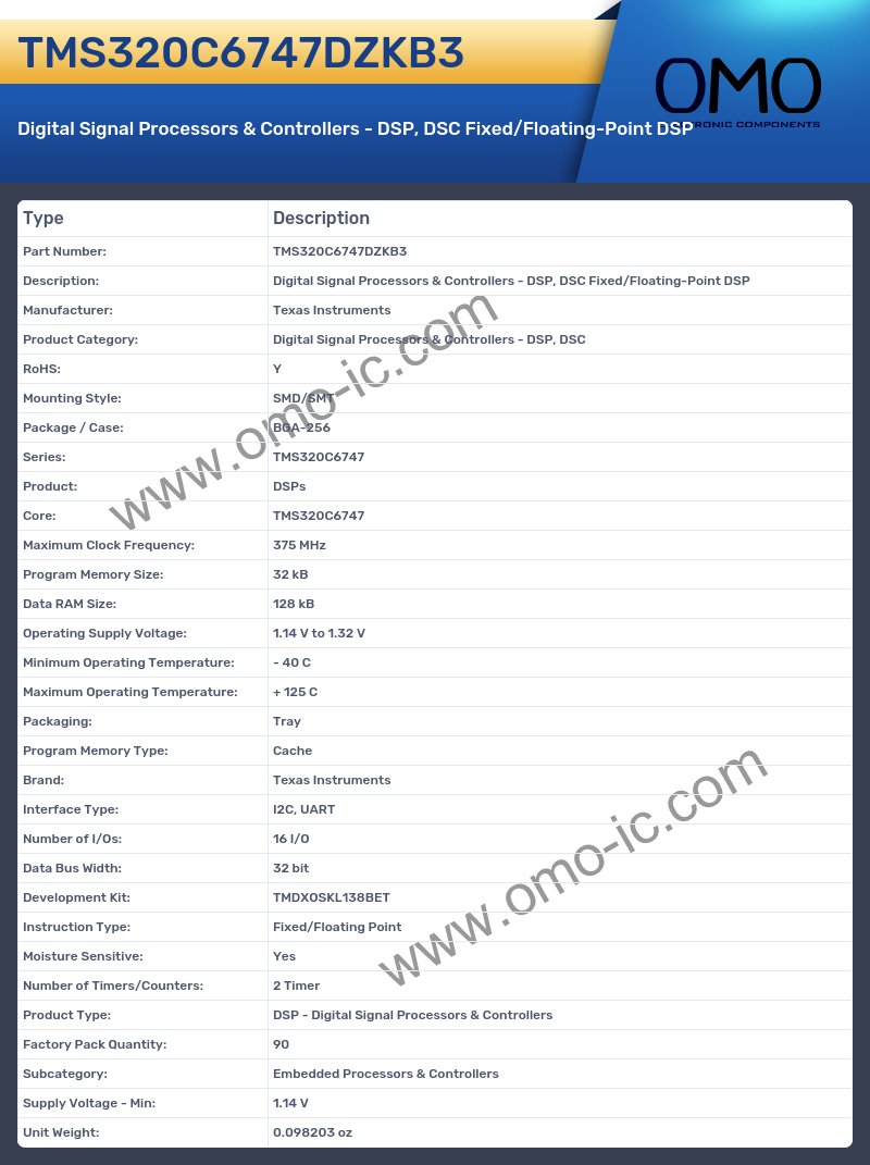 TMS320C6747DZKB3