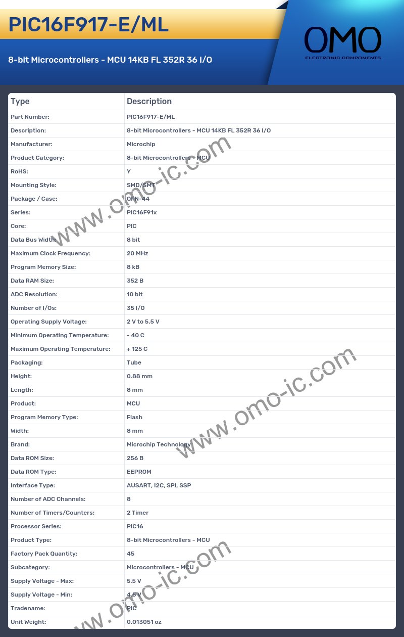 PIC16F917-E/ML