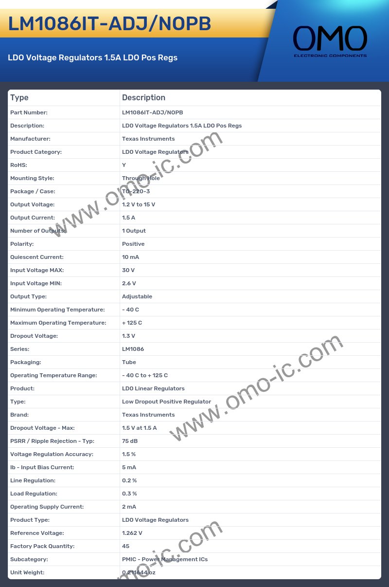 LM1086IT-ADJ/NOPB