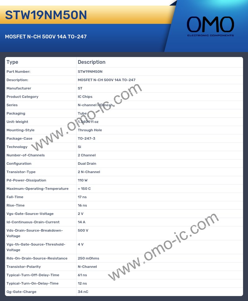 STW19NM50N