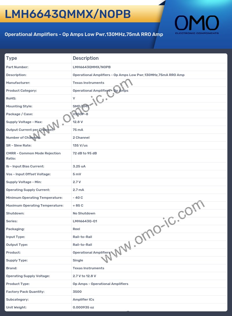 LMH6643QMMX/NOPB