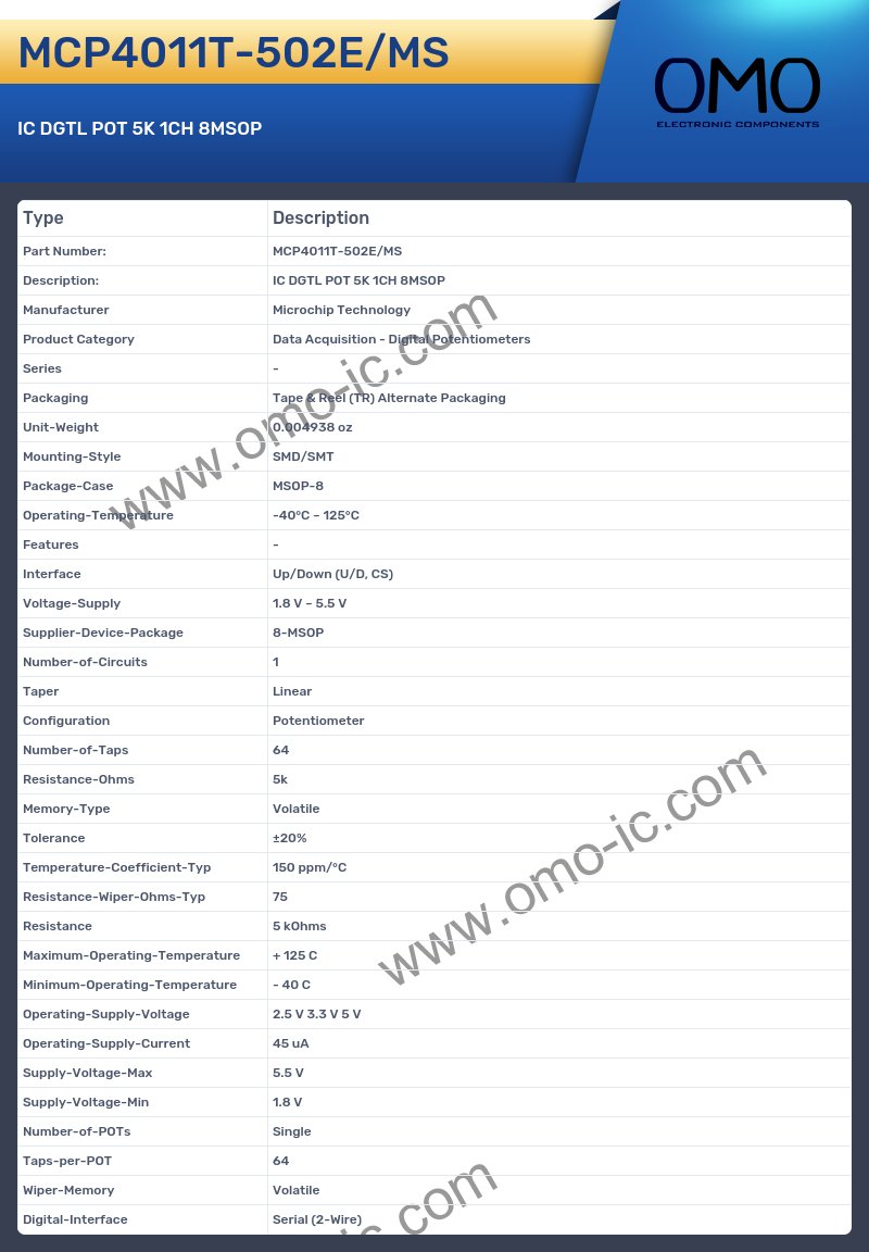 MCP4011T-502E/MS