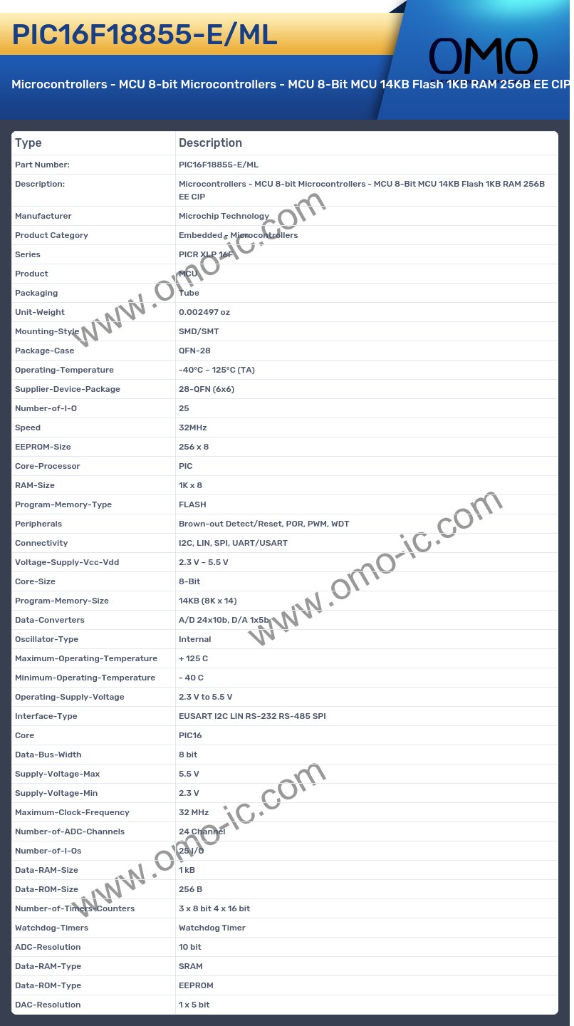PIC16F18855-E/ML
