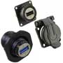 Black Zinc Rugged USB Connectors