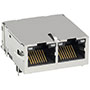 Gigabit MagJack® Two-Port 100 W Modular Conne
